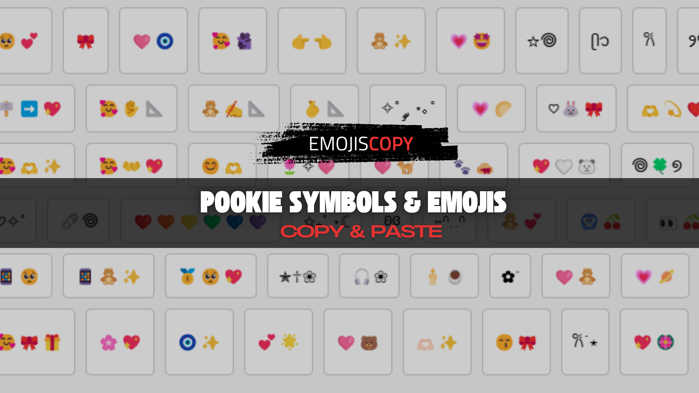banner image of post pookie symbols copy and paste