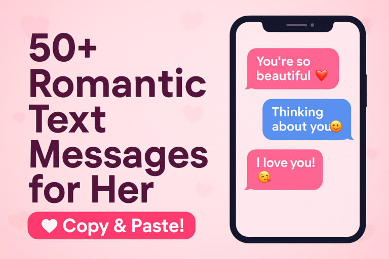banner image of post romantic and lovely text messages for her that makers you want her badly