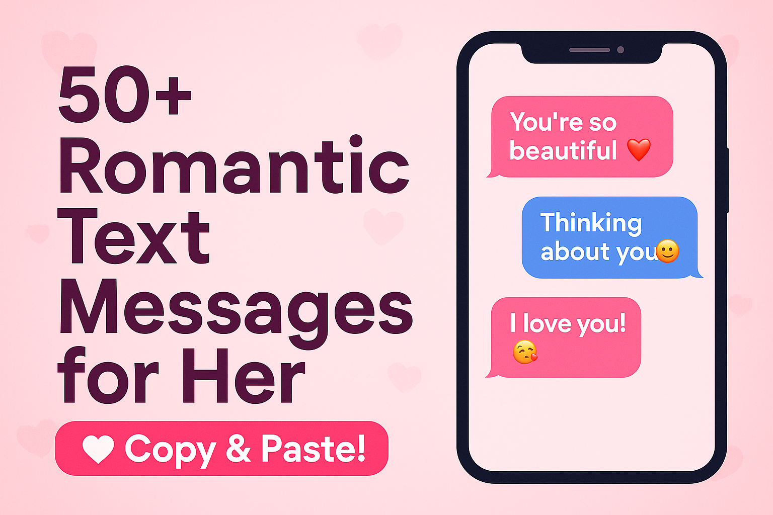 banner image of post romantic and lovely text messages for her that makers you want her badly